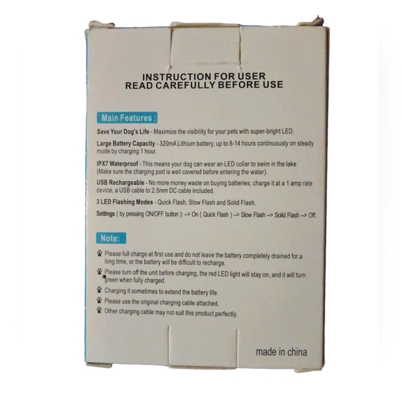 NIB Neon Green LED Pet Collar (Waterproof & Rechargeable) - Picture 3 of 9